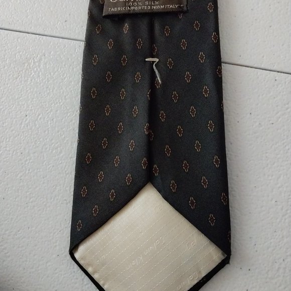 Calvin Klein Brown Patterned Necktie - Picture 2 of 2